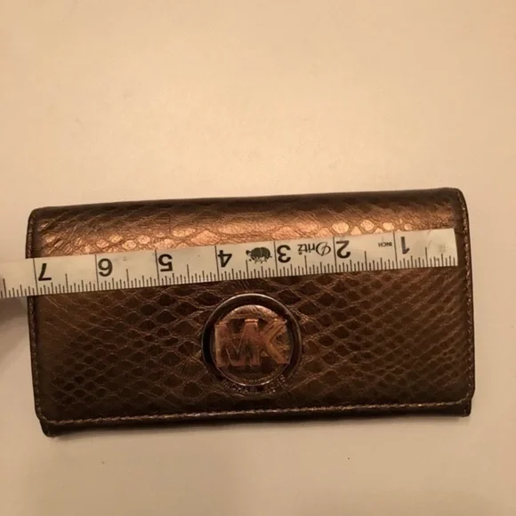 Michael kors brown metallic leather wallet - Picture 4 of 16
